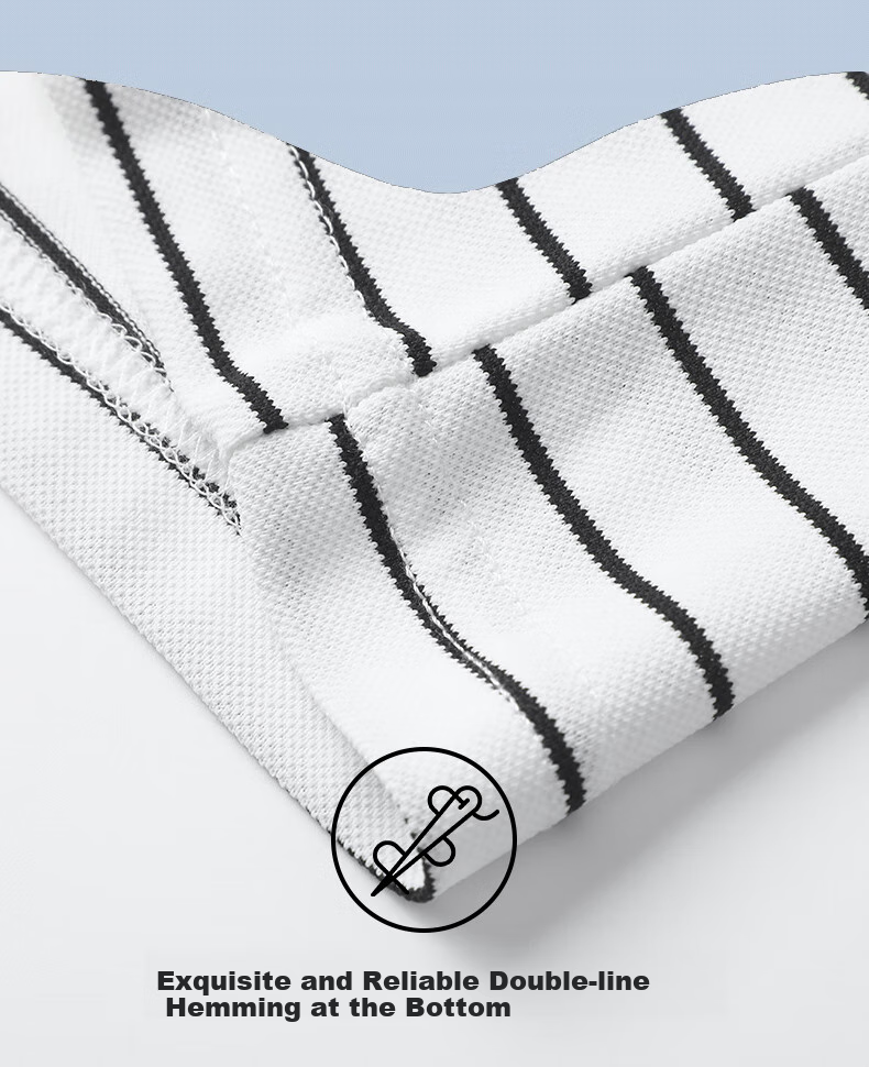 ROMON Men's Short Sleeve Polo Shirt Summer Ice Silk Business Cool Stretch Slim Breathable Collared Quick-Dry T-Shirt 4
