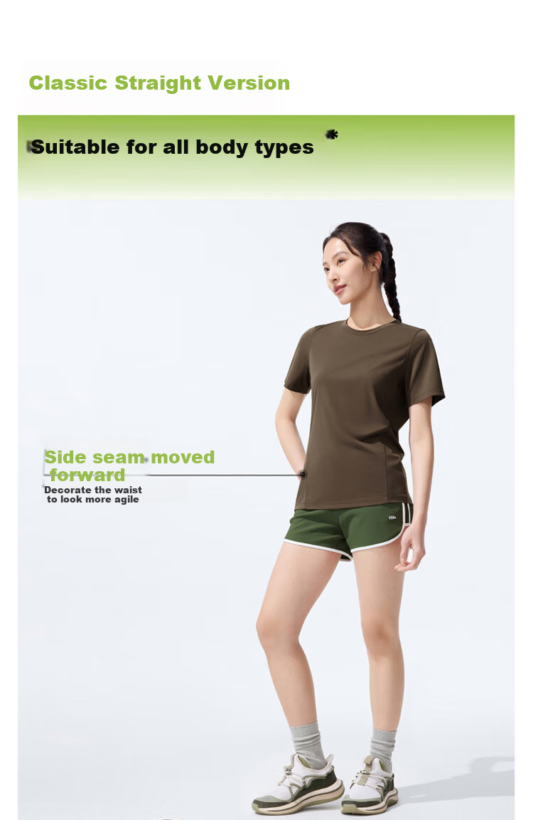 Beneunder Women's Quick-Dry Cotton-Feel Short Sleeve Outdoor Sports Breathable Basic T-Shirt DR018 Fresh Green L 9