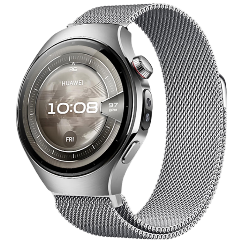 Binghong Milanese Magnetic Strap for Huawei GT6/Ultimate2/GT5/GT6Pro/GT5Pro/Watch5/GT4/GT3Pro - Silver 22mm