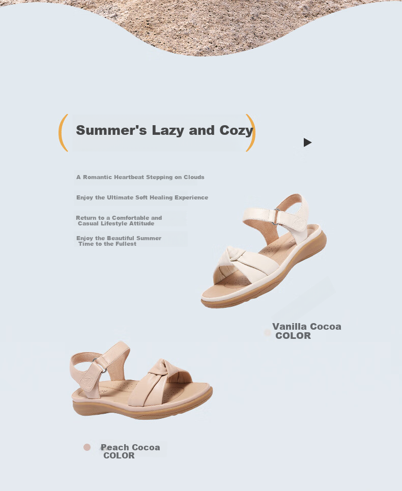 SENDA Women's Summer Sandals, Same Style As in Shopping Malls, Soft Upper, Flat Sole, Casual Walking Sandals 4LK37BL4 Pink 35 2