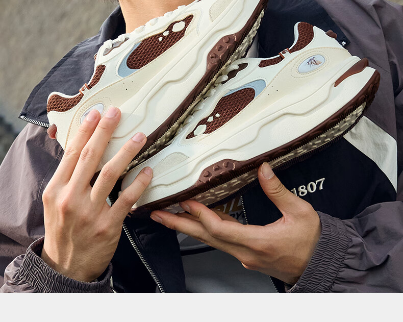 361° Sports Shoes, Peach Blossom Men's Shoes, Spring And Summer Retro Versatile Thick-Soled Casual Shoes, Height-Increasing Shoes for Men, 672536703-5 2