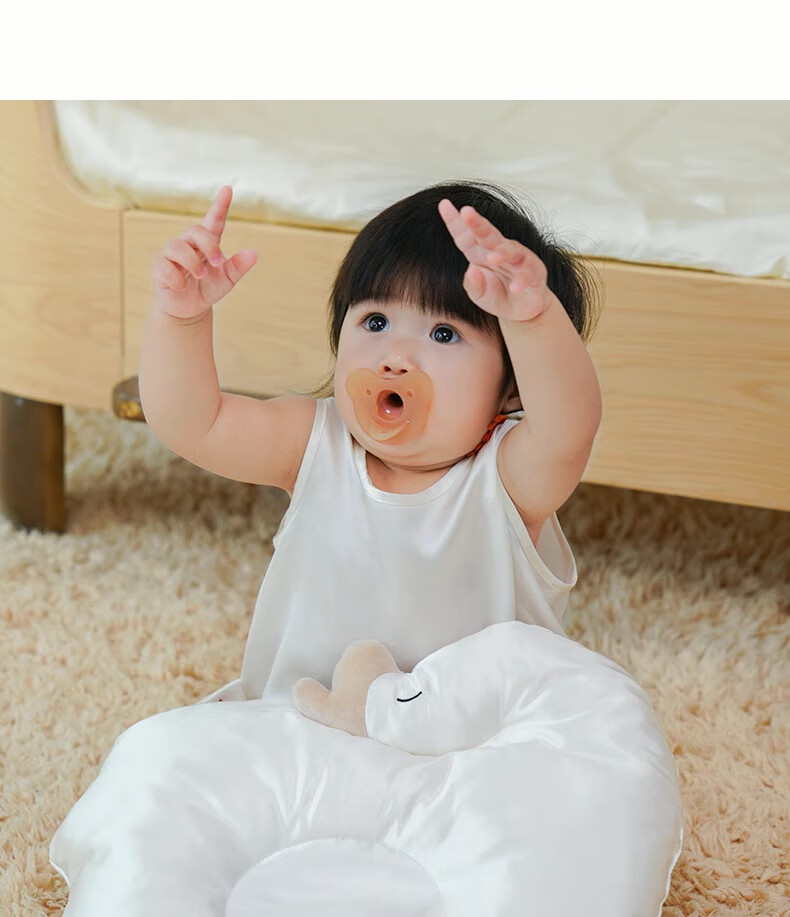 LAZY GOOSE Mulberry Silk Baby Shaping Pillow for 0-1 Year Old Newborns, Preventing Flat Head Syndrome And Correcting Head Shape, Infant Comfort Pillow 13