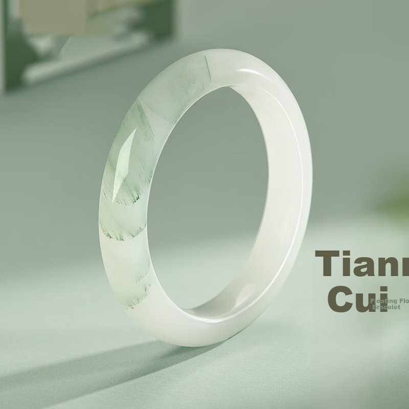 ALLOVE Tianshan Jade Bangle Bracelet for Women, Gold Wire Jade Bracelet, 2026 New Style, Mother's Day Birthday Gift for Girlfriend Or Mom