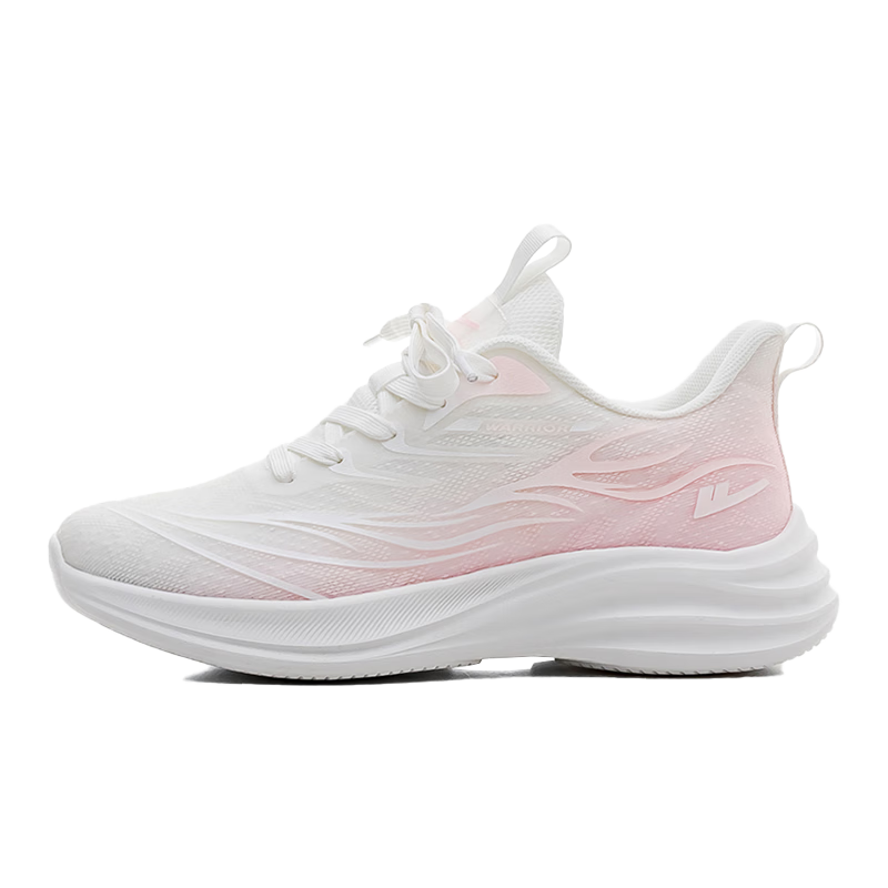 Huili Women's Casual Sports Mesh Shoes, Lightweight Breathable Walking Shoes for Running, WXY4114, White-Pink, Size 35