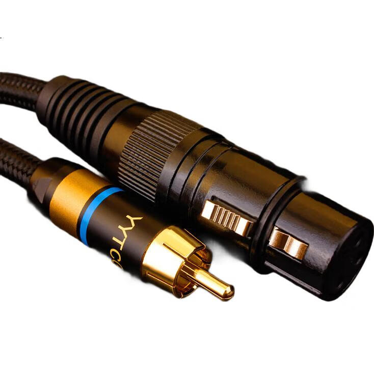 Аудиокабель YYTCG Pure Copper Lotus Head RCA to XLR, 1 метр, черный