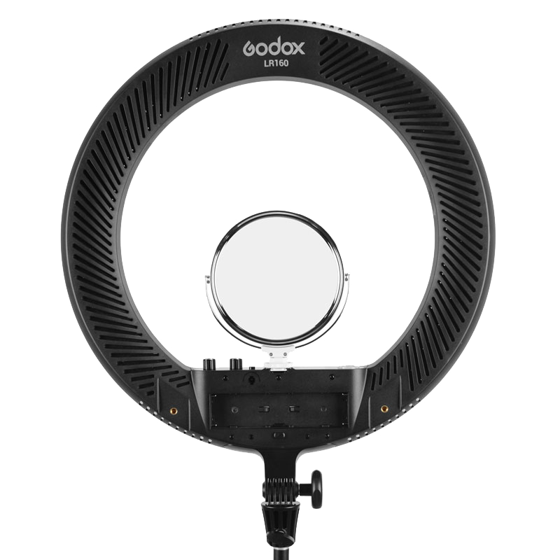 Godox Ring Light LED LR160 Influencer Video Live Fill Light Beauty Light Photography Light TikTok Shooting Photo Light Mobile Selfie Adapter (Black)