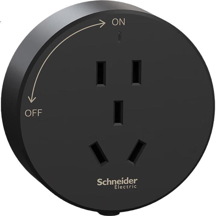 Адаптер-розетка Schneider Electric, 5 гнезд, черный