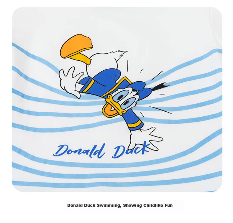 Disney Children's Short-Sleeve Set, Cartoon Mickey Mouse, Fashionable Casual Versatile Comfortable Breathable Summer New Style, Blue And White, Size 110 11