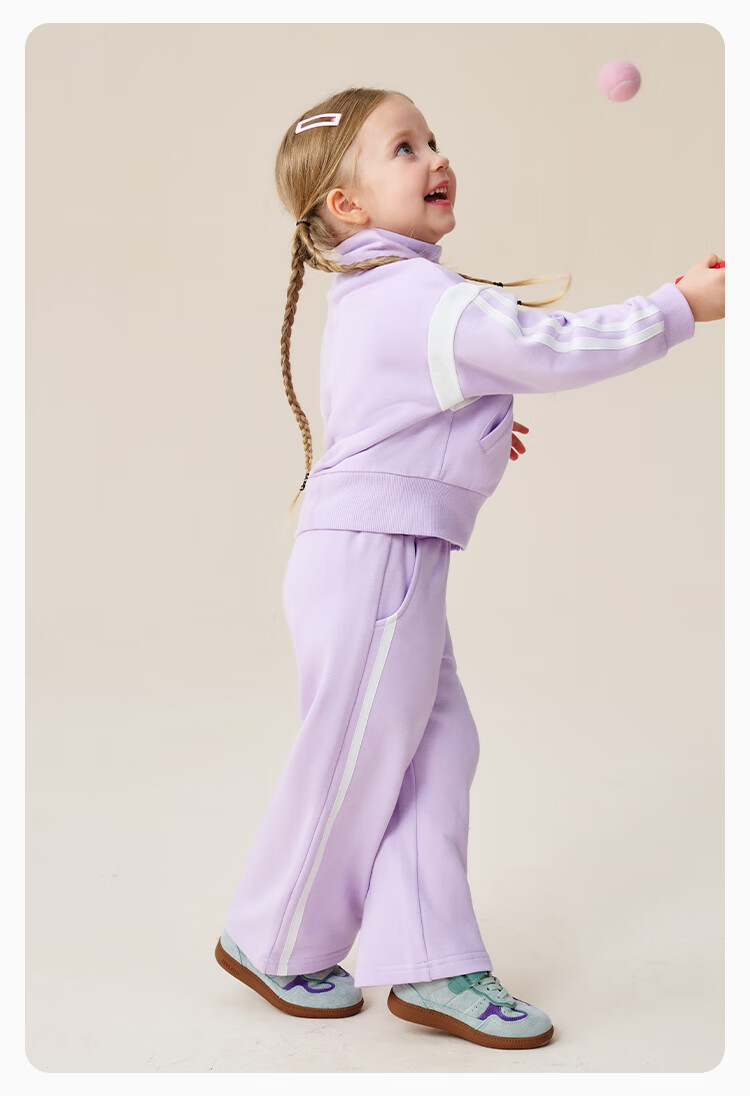 Classic Teddy Girls' Two-Piece Set Children's Jacket and Pants Toddler Spring Cardigan Sweet Sports Outfit Pink 100 13