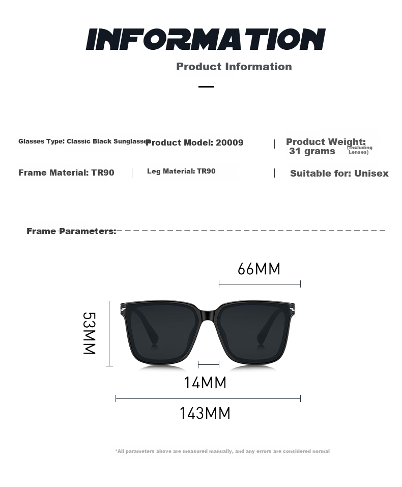 Chaersitaoxin Men's Sunglasses, Driving UV Protection, Anti-UV Sunglasses, Large Frame GM Style, Outdoor Travel CJ20009 Back to School 6