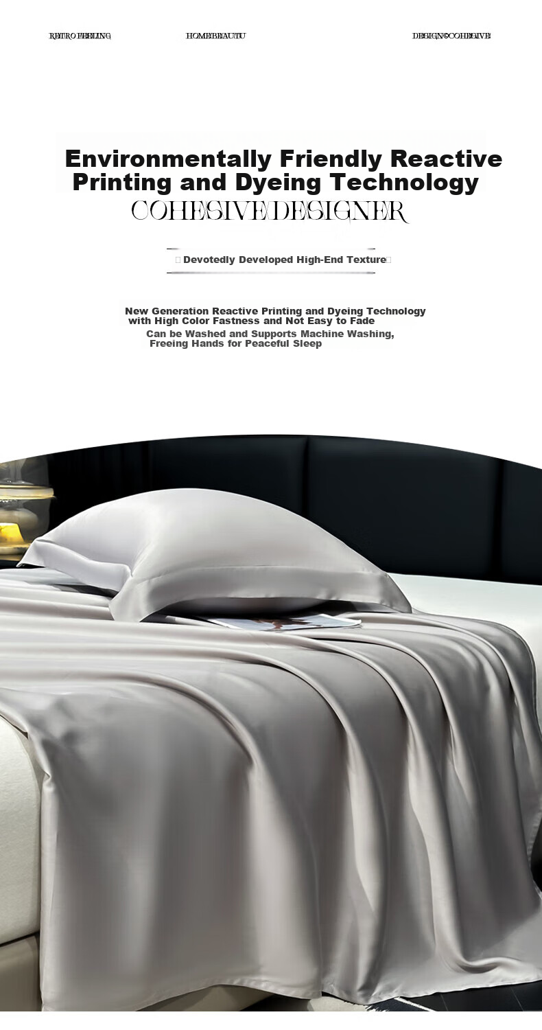Wuyinliangpin Class A 60-Piece Lyocell Tencel Pillowcase Set, Home Use Washable Ice Silk Pillowcases, Fengya Gray 48*74cm 4