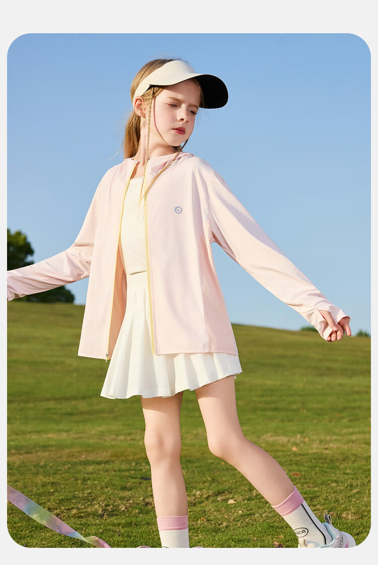 ASK JUNIOR Original Yarn Sun Protection Kids Summer UV Protection Skin Jacket Girls Teen Ice Silk Jacket 14