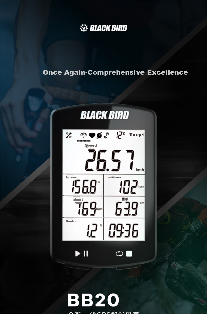 Blackbird BB20 Bike Computer, GPS Wireless Smart Odometer, Mountain And Road Bicycle, Large Screen, Waterproof Cycling Equipment 1