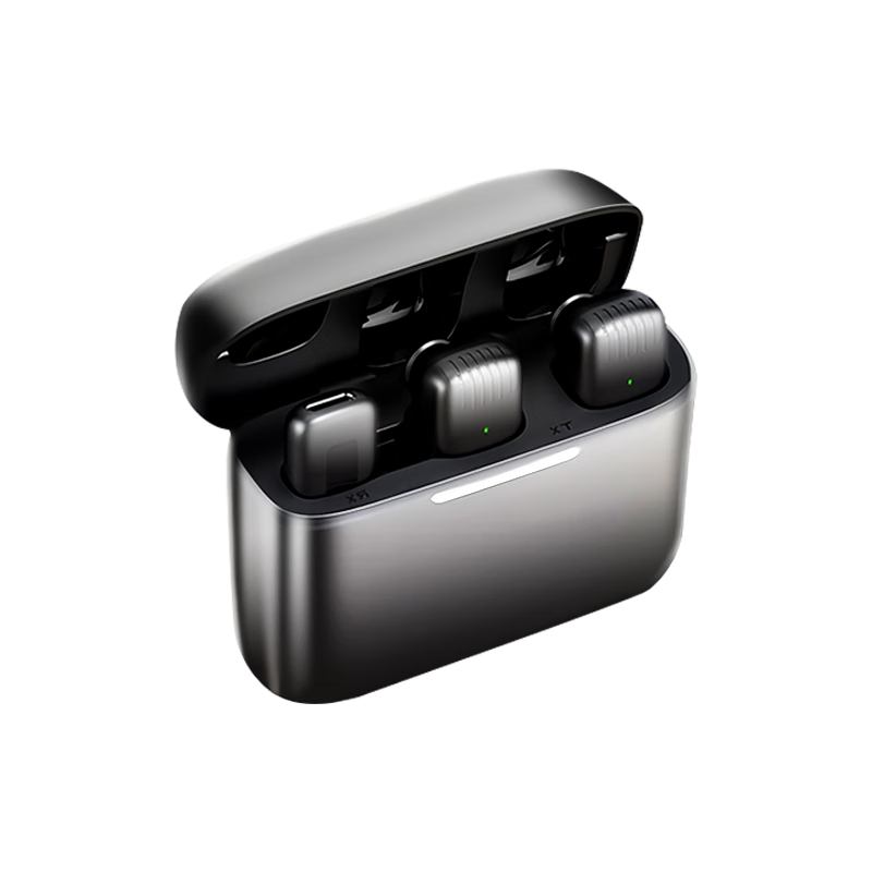 Dipple Wireless Lapel Microphone Clip-on Mic Live Streaming Kit Noise-Cancelling Outdoor Mobile Phone Short Video Recording Dual Microphone Set for TikTok Hosts