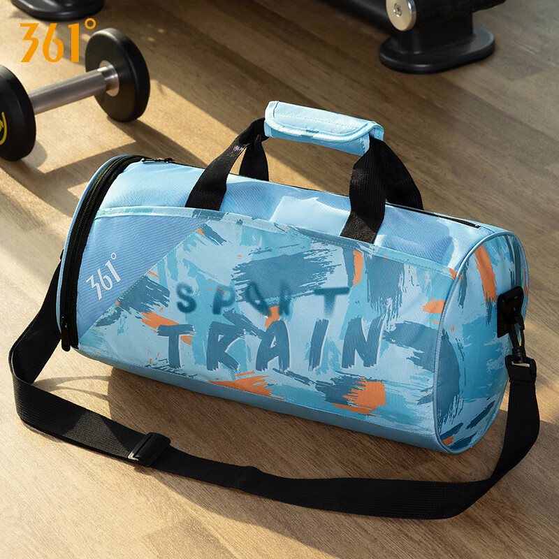 361° Dry-Wet Separation Swim Bag, Waterproof Bag for Men And Women, Sports Fitness Portable Handheld Backpack Storage Bag, Blue