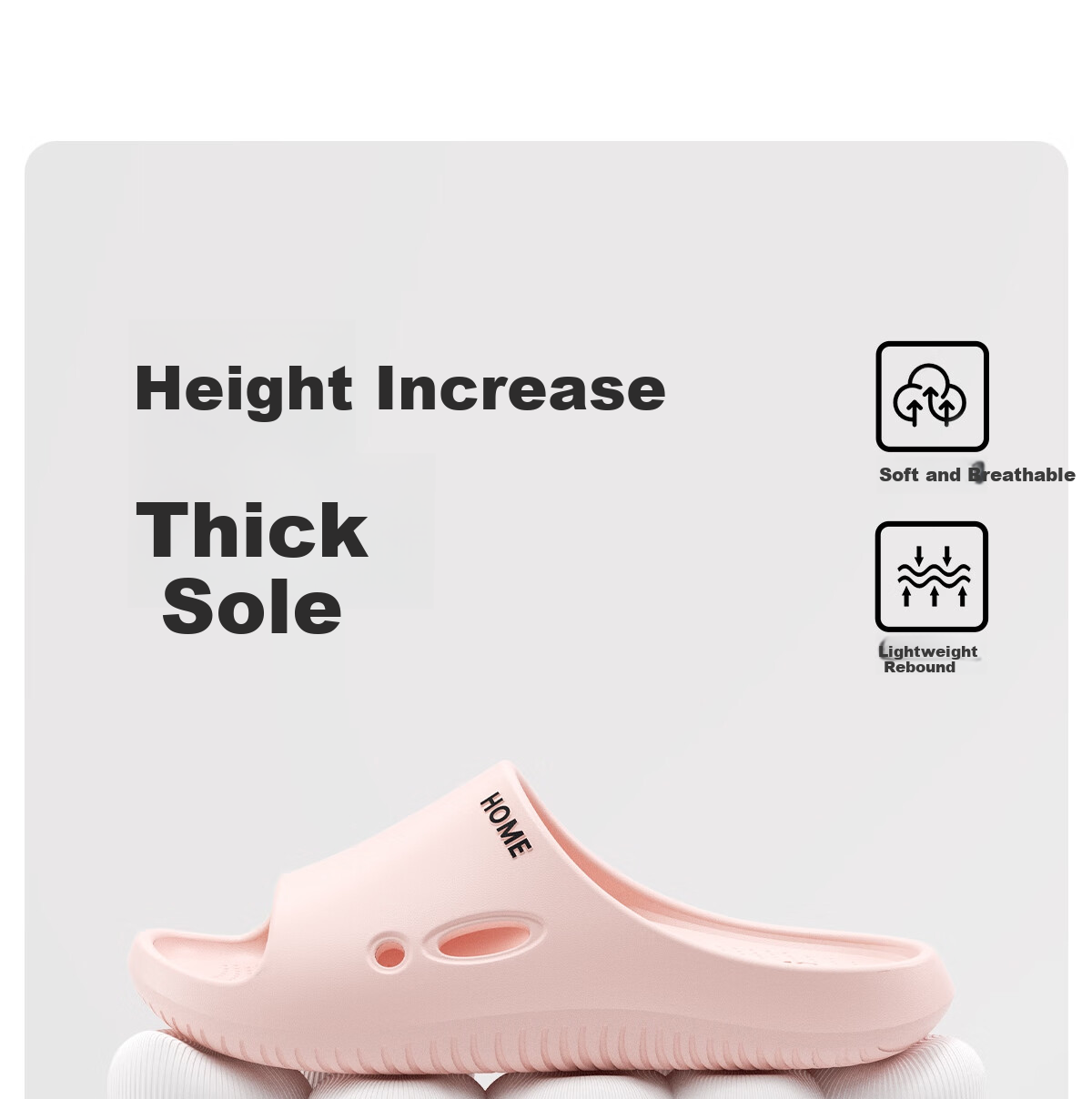 Grace Slip-On Sandals for Women, Summer 2026 New Indoor Home Bathroom Shower Non-Slip Odor-Resistant Couple Slippers for Me 5