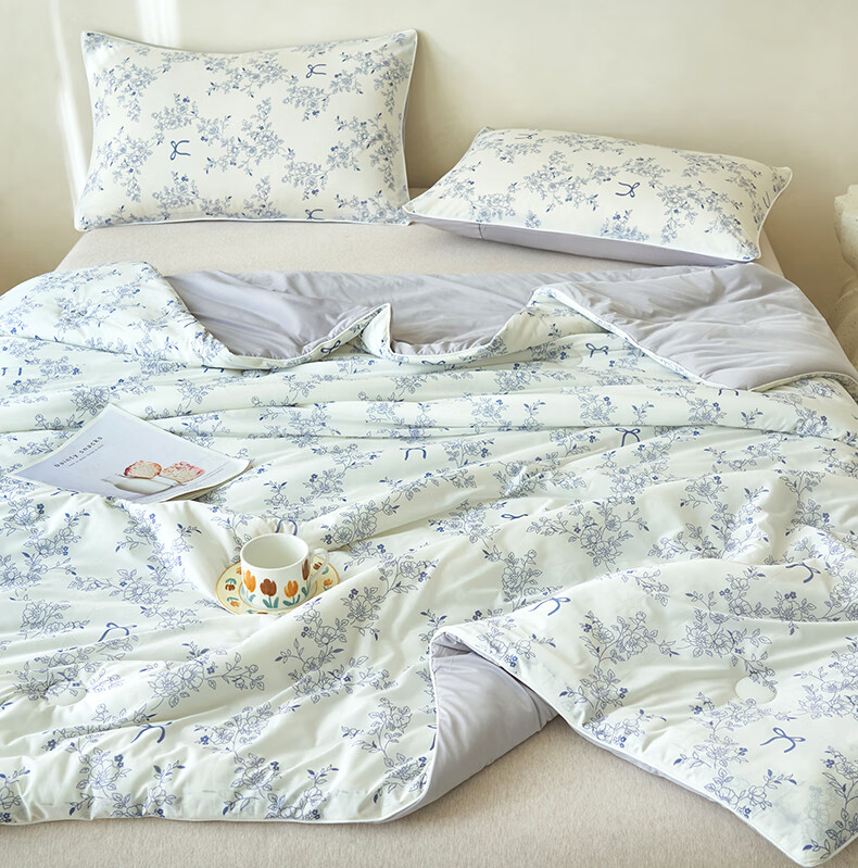 Grace Class A Fabric Cooling Silk Summer Quilt, Cooling Value 0.21, Summer Ice Silk Air Conditioning Quilt, 150*200cm 4