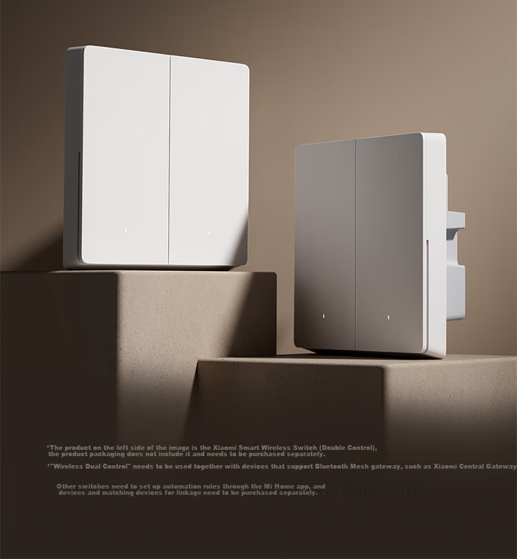 MI Smart Switch (Triple) Integrates with Mijia, Ultra-Long Lifespan, Switch Panel, Requires Gateway 20