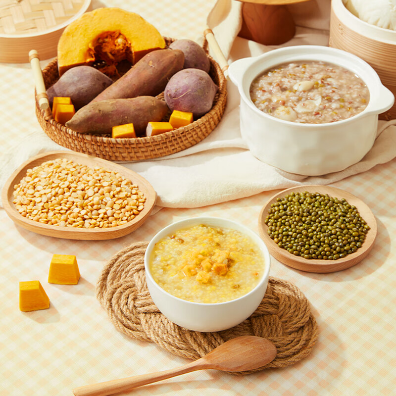 燕之坊30日五谷杂粮粥100g*30袋早餐腊八粥八宝小米粥春节送礼福利礼盒