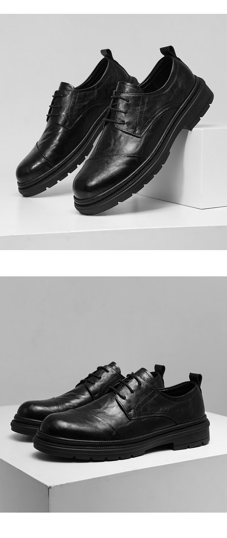 Bull Family New Men's Leather Shoes Business Casual British Style Spring Autumn Groom Wedding Formal Shoes 15