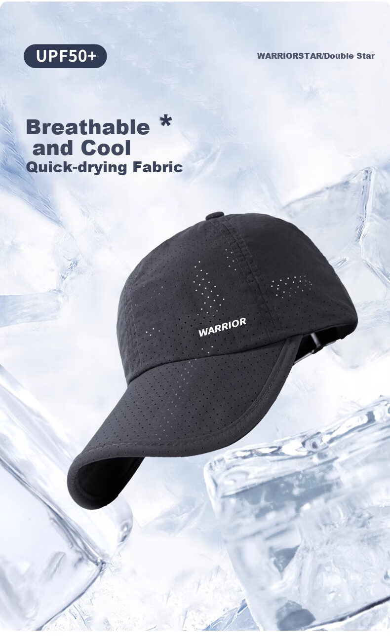 Huili Sun Protection Hat for Men, Summer Quick-Dry Cap, UV-Resistant Breathable Baseball Cap, Outdoor Cycling Visor Hat for Wome 5