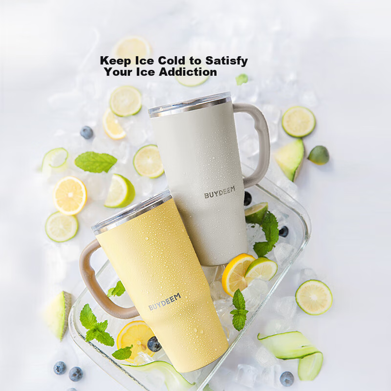 Buydeem Insulated Cup, Giant Straw Cup, Large Capacity Ice King Cup, Hot And Cold Cup, Student Water Bottle, Mid-Autumn Festival