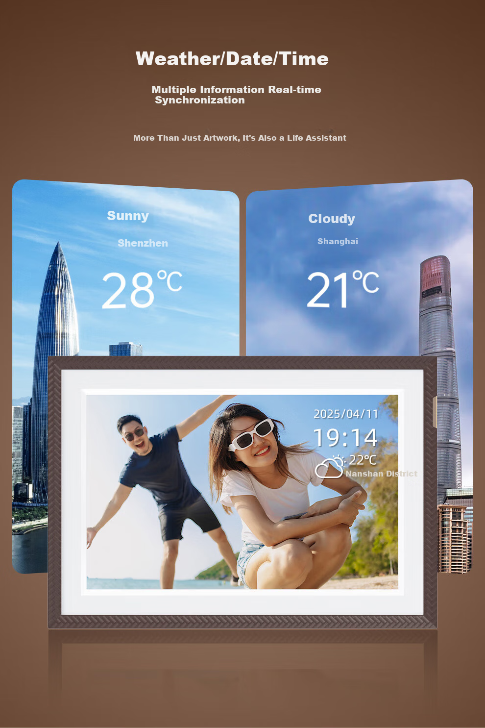 ARZOPA D14Pro 14-inch 2K Ultra HD Digital Photo Frame Smart Cloud Frame Touchscreen Photo Video Player Gift Recommended 13