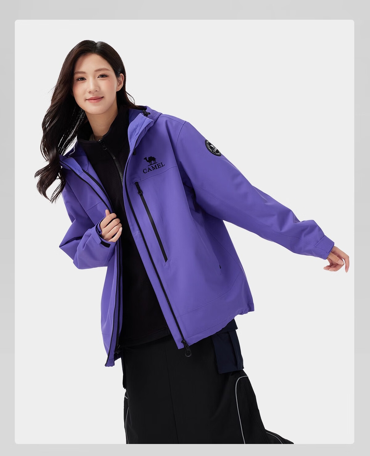 CAMEL [Wang Junkai Edition] Women's King Kai Armor Z Series 3-in-1 Unisex New Outdoor Jacket 29