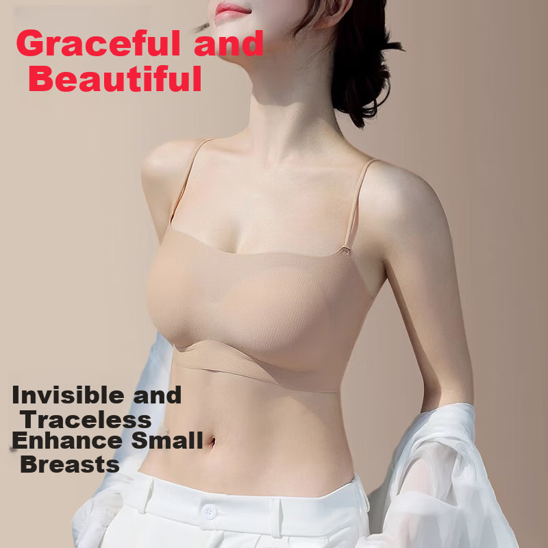 Женский бюстгальтер GRACEWELL, Push-Up, тонкий летний стиль, бандо, бесшовный, с красивым дизайном спины, на тонких бретелях