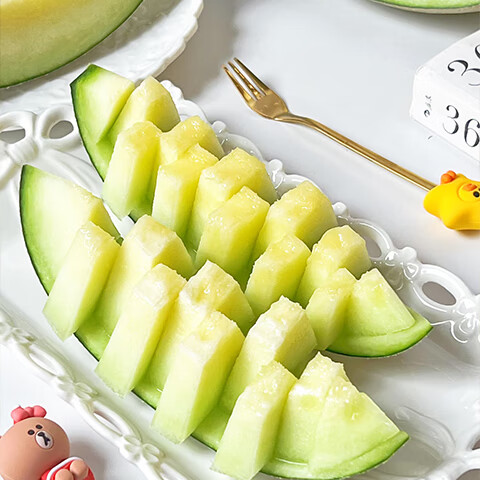 京鲜生 海南网纹蜜瓜 1粒装 单果2斤起 生鲜水果 
