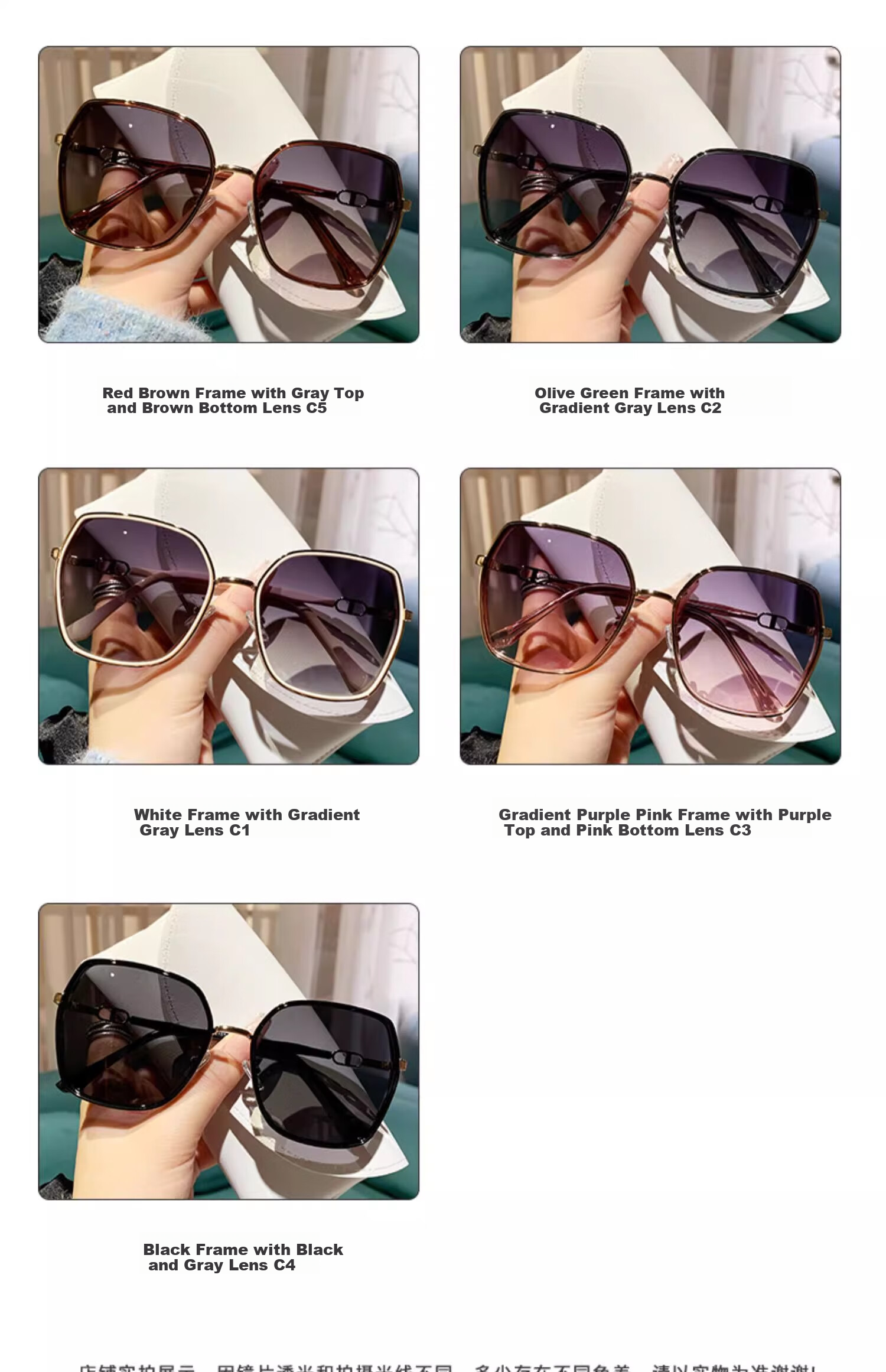 GOGOSOON 2025 New Women's Sunglasses, High-End UV Protection, Anti-Glare Driving Sunglasses, Can Be Fitted with Prescription Lenses 3