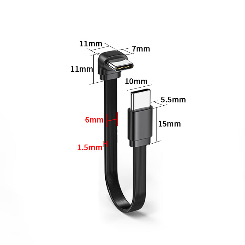 Кабель JUXIN USB Type-C на USB Type-C, с угловым разъемом, PD 100W/88W, 0.5 м