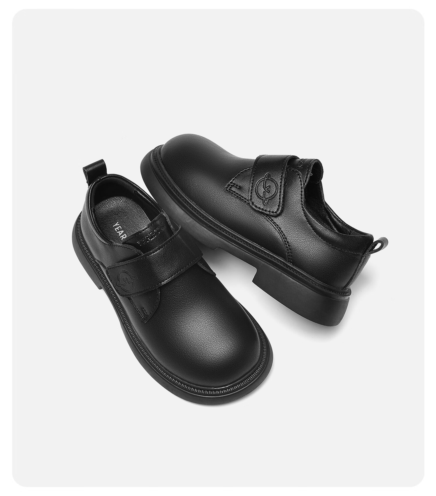 Eierkang Black Leather Shoes Essential Boys' School Shoes Campus Performance Leather Shoes Casual Little Gentleman Ceremony Shoes Black Size 37 7