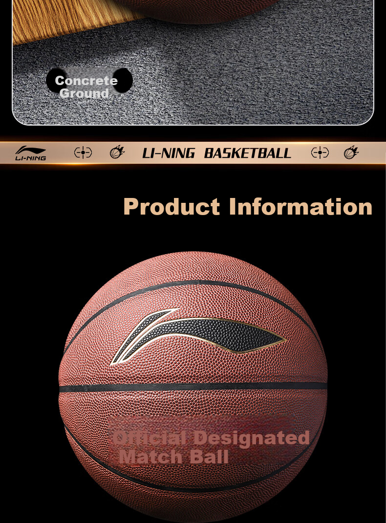 Li-Ning Basketball Size 6 for Women, Indoor And Outdoor Non-Slip Wear-Resistant CBA Match Training Middle School Exam Youth Size 6 Basketball Gift 12