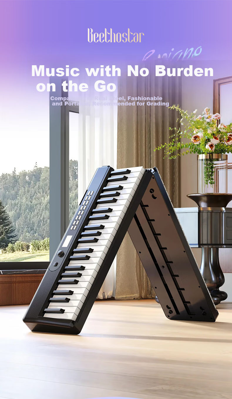 Beethostar Foldable Digital Piano, 88 Weighted Keys, Portable Electronic Piano for Adults And Children, Professional Performance Instrument for Teachers And Performers 1
