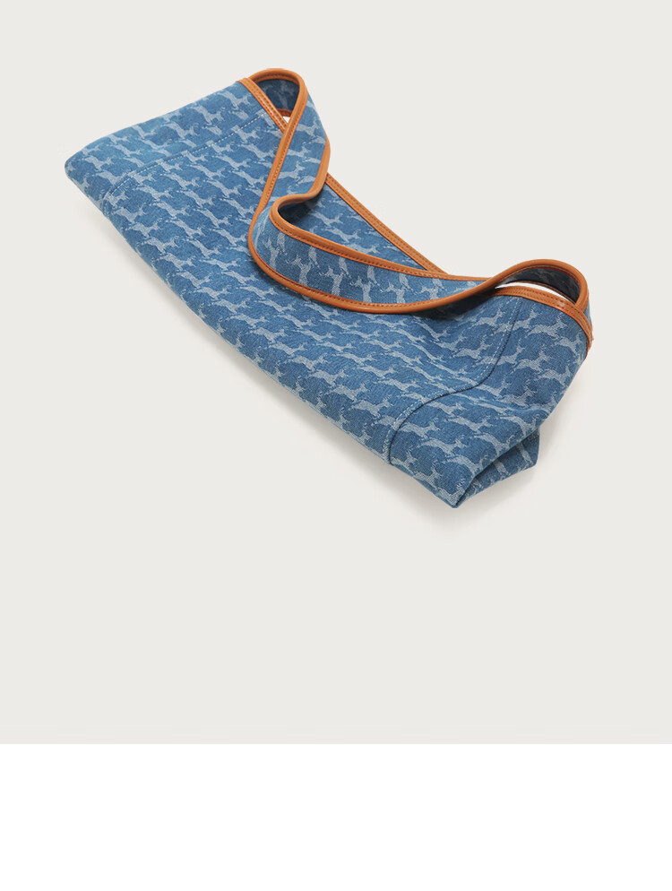 Mood Autumn And Winter Large Capacity Tote Bag for Women, Denim Canvas Lightweight Commuter Shoulder Underarm Bag, Birthday Gift Versatile Blue 42