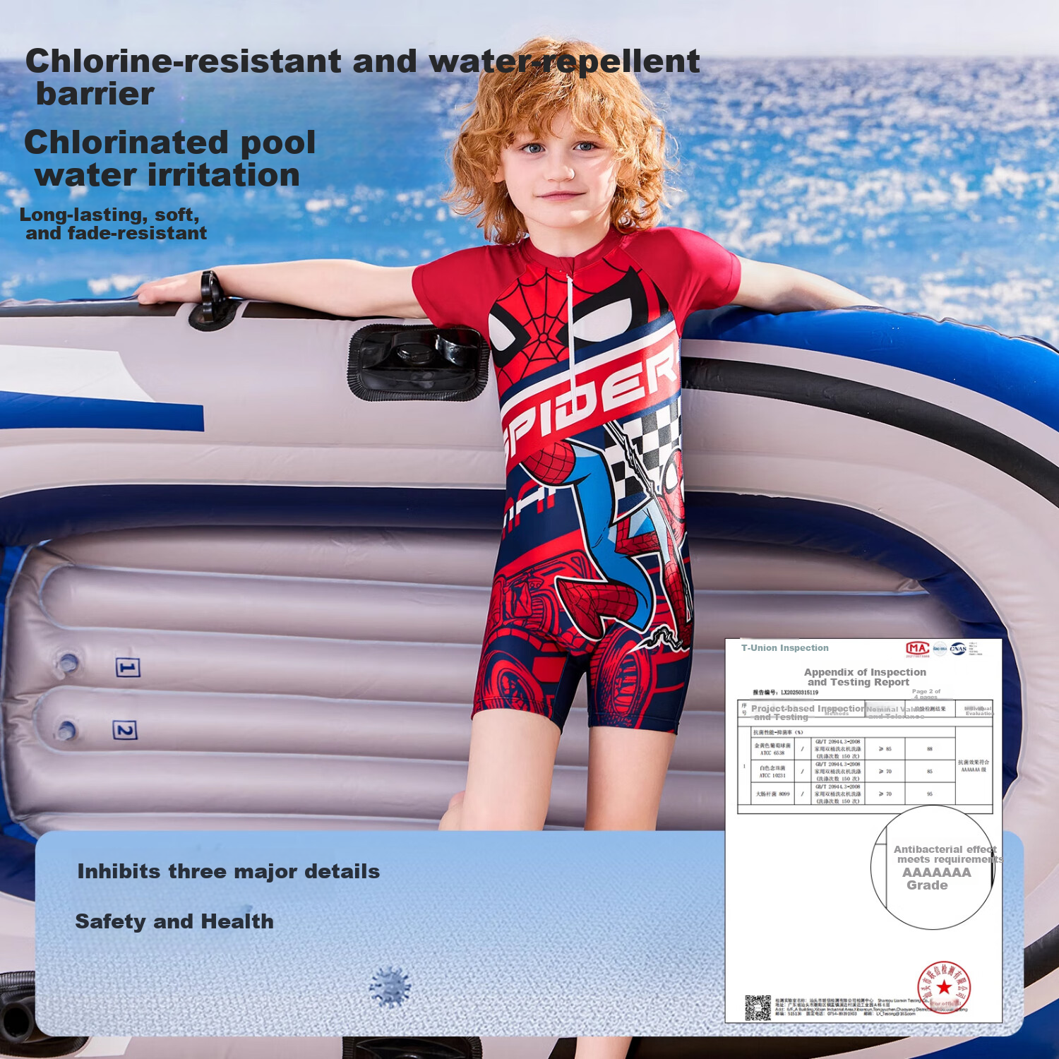 Dishini Children's Swimsuit for Boys, Professional Training One-Piece Racing Swimwear for Kids And Toddlers Aged 3-6 D35170 Red 120