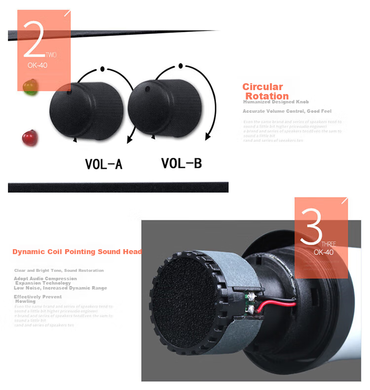 SAST OK-40 Wireless Microphone System, Dual Wireless Microphones, Home KTV Sound System for Singing, Meetings, Speeches, Stage Performance, Karaoke, OK Dual Handheld Microphones, Black 13