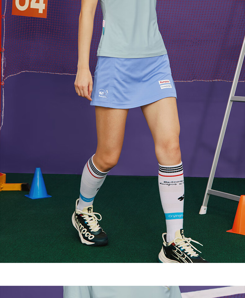 KUMPOO x Crying Center Collaboration Badminton Skirt Multi-color Casual Skirt ACQ251604 University Red XL 13