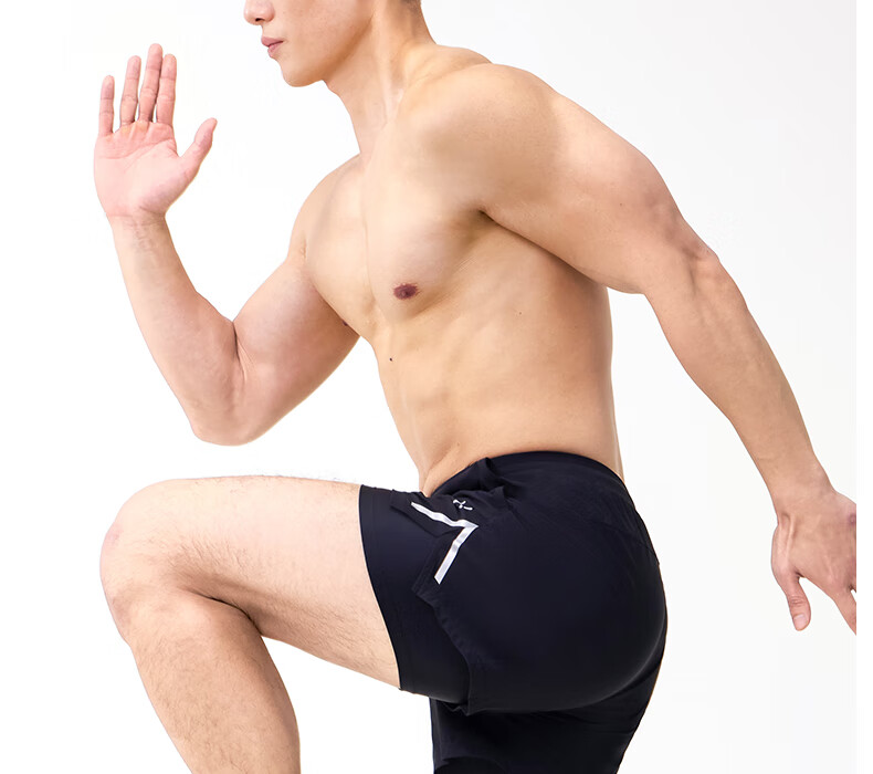 Keep Swimming Trunks for Men, Anti-Embarrassment Double-Layer Sports Running Boxer Briefs, Quick-Drying Hot Spring Swim Shorts, 701 Dark Purple, Size L 3