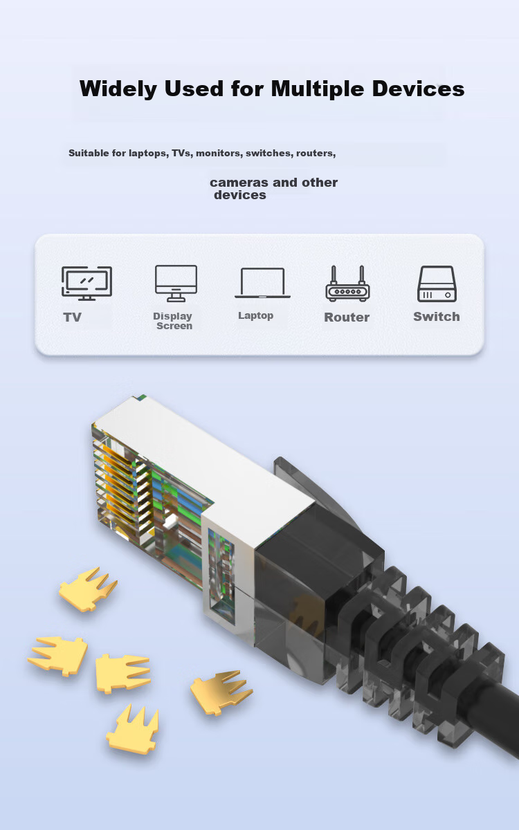 BOSENDE Outdoor Network Cable, Cat5e Gigabit 70 Meters, Surveillance Camera Network Cable for Home Use, Waterproof, Sun-Resistant, Cold-Resistant, with RJ45 Connector, Cat5 Unshielded Network Cable BSD-CPY5 4
