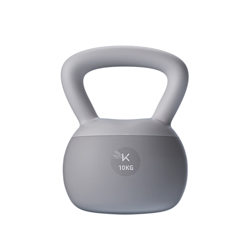 Keep Colorful Soft Kettlebell for Men, 10kg Kettlebell Dumbbell Fitness Equipment, Home Use Kettlebell, 10kg, Elegant Gray
