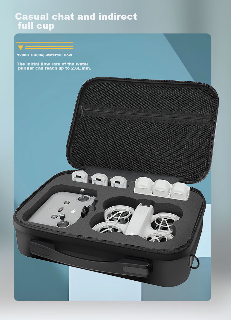 Qiye Storage Bag, Hard Shell Organizer Box, Password Lock, Suitable for DJI Neo Drone Accessories Storage Case, Single Shoulder Bag, Crossbody Bag, Handheld Case 5