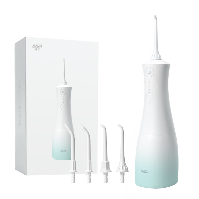 BAIR Professional Oral Irrigator, Handheld Water Flosser, Home Electric Tooth Cleaner, Orthodontic Special Gift, Cleaning And Dental Care Device, Qixi M401, Clean Water Blue