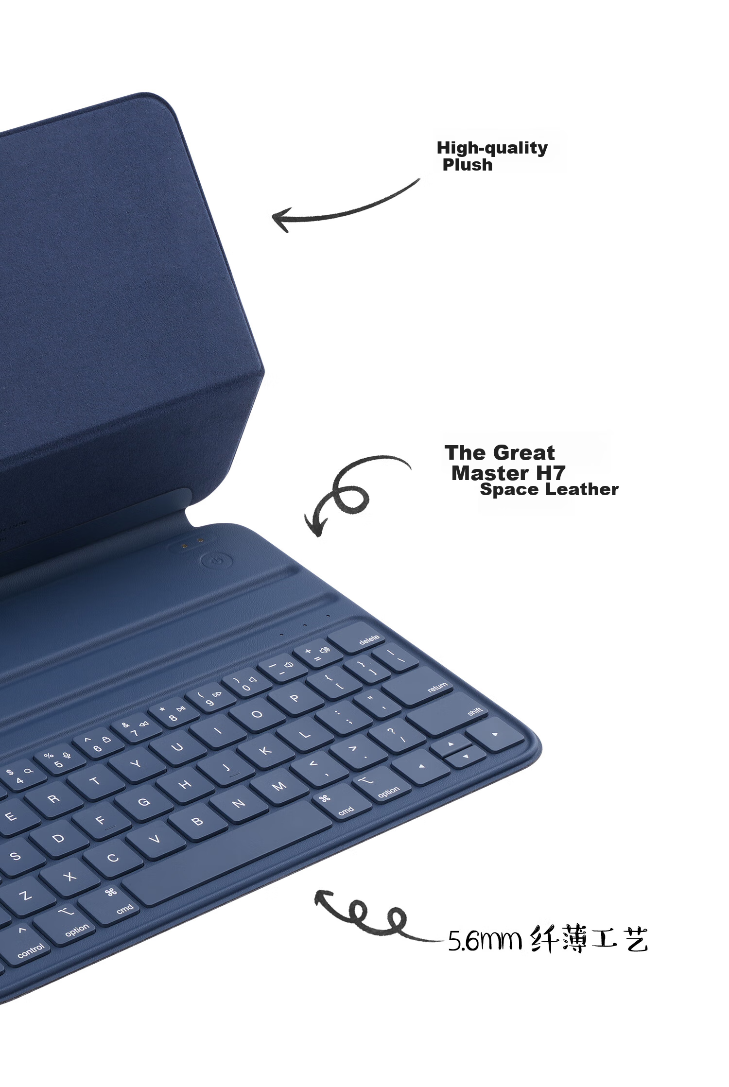 Houhou IPad Air/Pro Ultra-Thin Magnetic Tablet Keyboard Case, Compatible with 2026 New Models, Suitable for IPad Air8/Pro -11/10.9 Inch, Blue 4