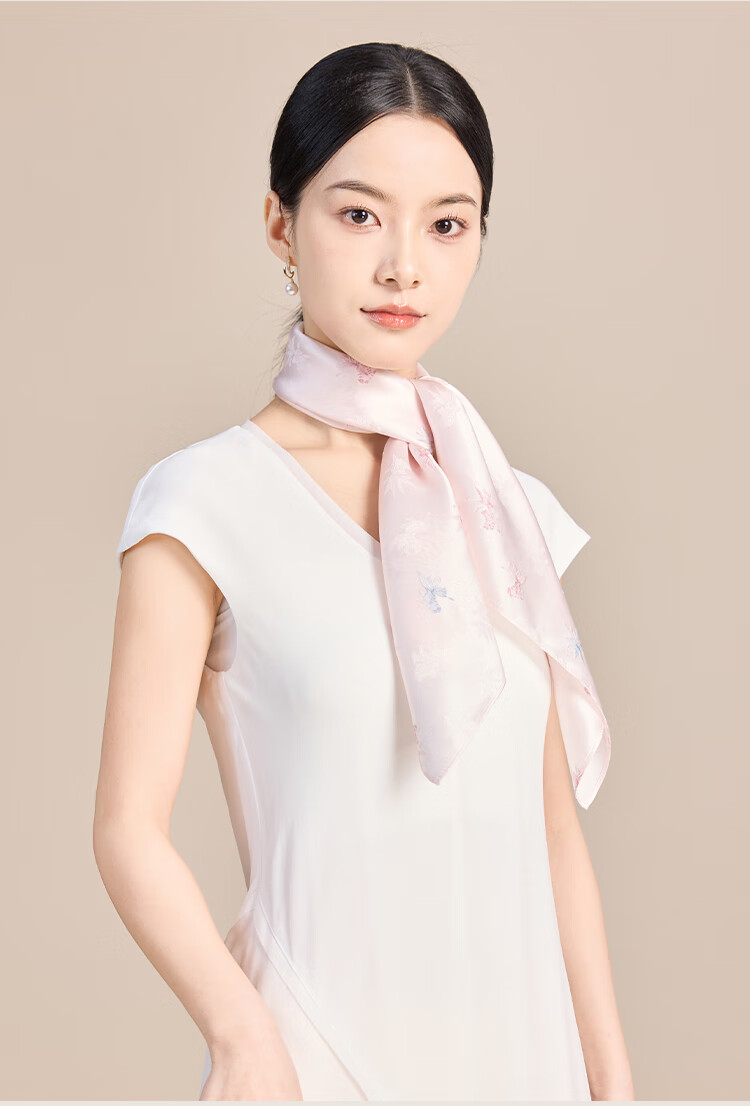 JIUMU 100% Mulberry Silk Scarf, Large Square Shawl, Gift for Teachers And Mothers, Birthday Present, Gift Box Packaging 11