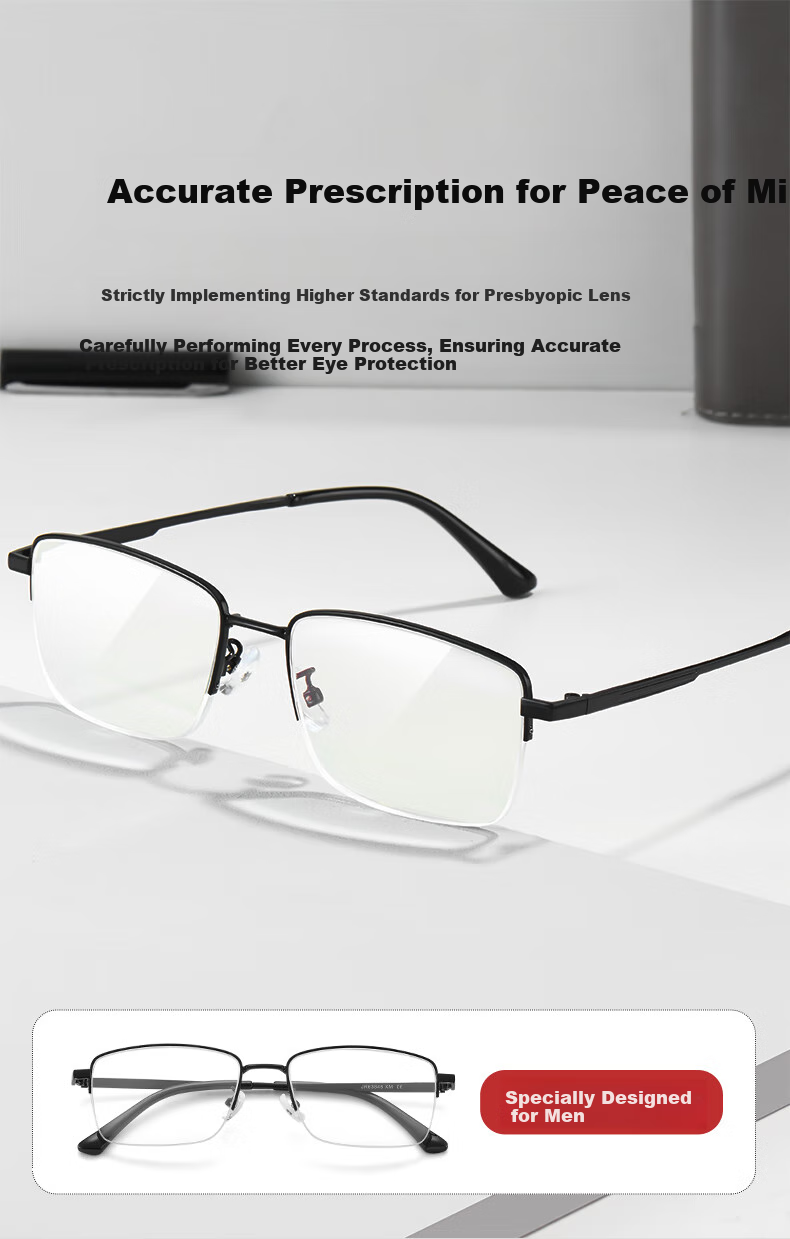 PLAYBOY PLAYBOY 2025 High-Definition Anti-Blue Light Reading Glasses for Men, Ultra-Light 18011 Gun Color, 150 Degrees, Qixi Festival 2