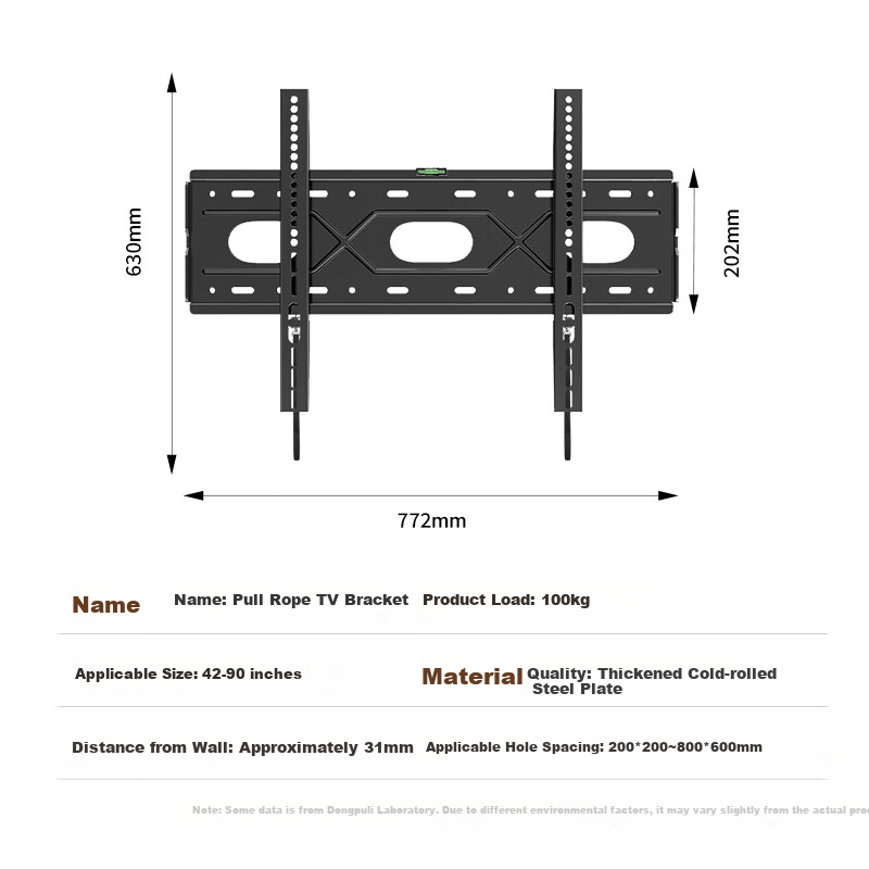 Dongpuli 42-90 Inch TV Wall Mount Bracket, Fixed TV Wall Mount, Compatible with Xiaomi, Hisense, Skyworth, TCL, Konka, Huawei Smart Screen And Other Brands, Universal TV Stand