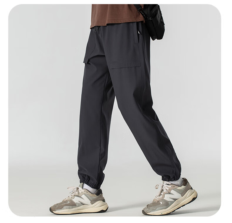 JEEP Men's Outdoor Windproof Waterproof Hiking Cargo Pants Loose Fit Khaki 4XL 20