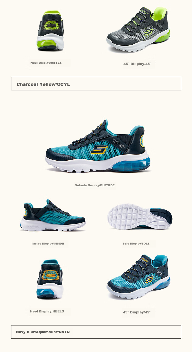 Skechers Kids' Slip-On Sneakers, Fashionable Casual Shoes for Boys, Breathable Sports Shoes for Spring And Autumn, Model 403834L 17